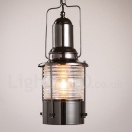 Designer Touch Decorative Retro Vintage 1 Light Lantern Copper Pendant Light
