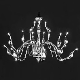 Designer Touch Decorative Modern Chandelier Light 18 Lights G4 Chrome Finish