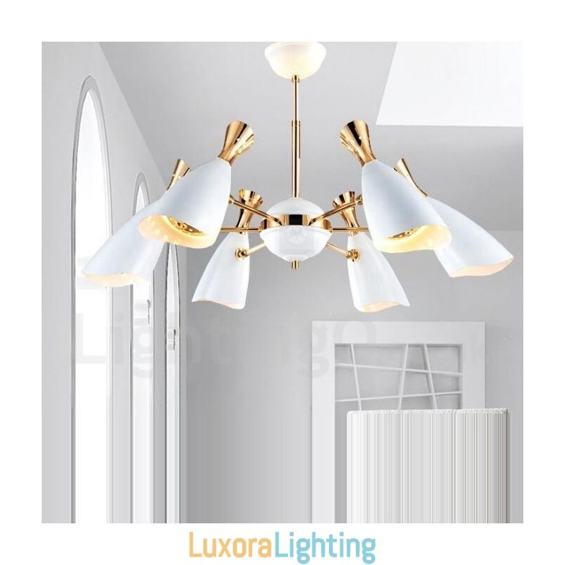 Designer Touch Decorative Modern Contemporary 6 Light Chandelier Lamp