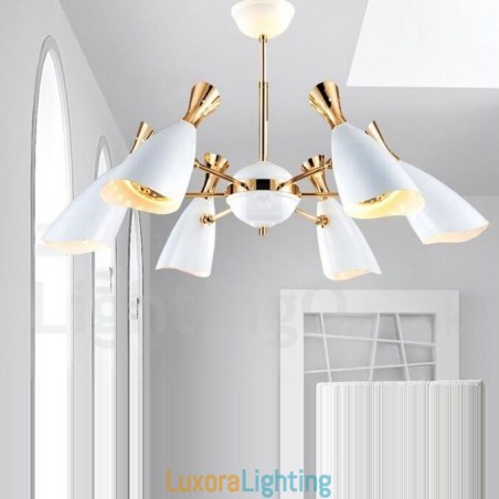 Designer Touch Decorative Modern Contemporary 6 Light Chandelier Lamp