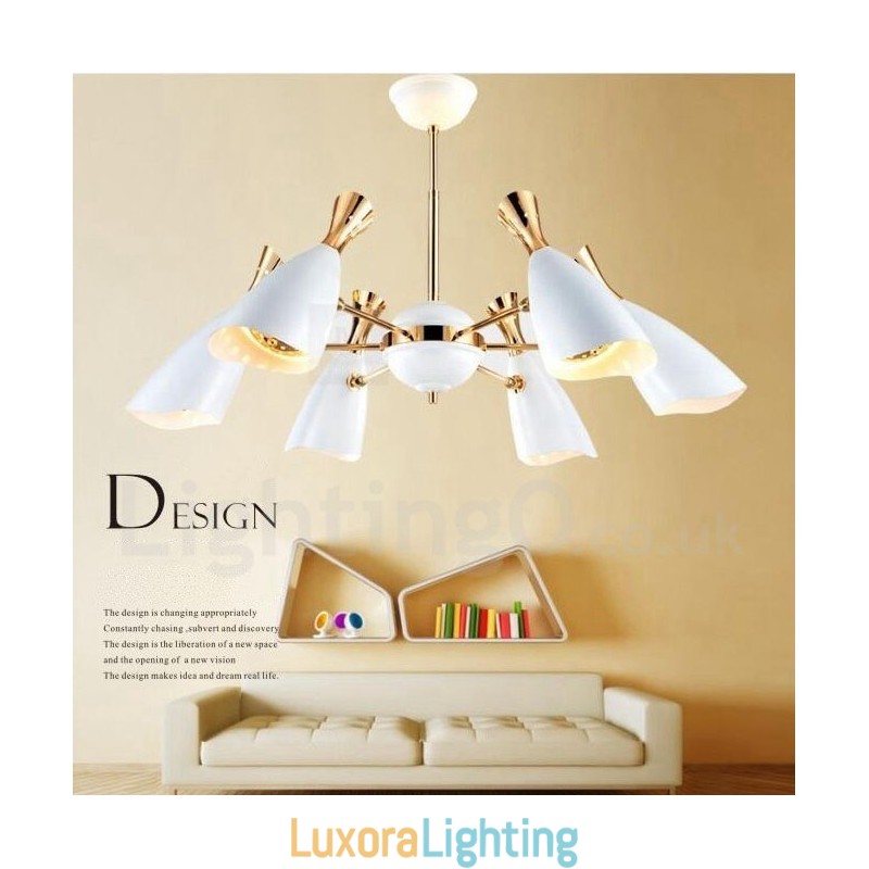 Designer Touch Decorative Modern Contemporary 6 Light Chandelier Lamp