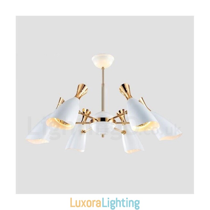 Designer Touch Decorative Modern Contemporary 6 Light Chandelier Lamp