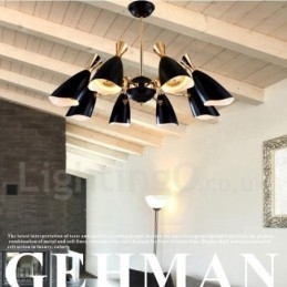 Designer Touch Decorative Modern Contemporary 8 Light Chandelier Lamp