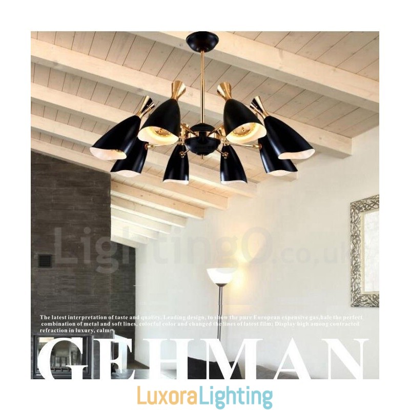 Designer Touch Decorative Modern Contemporary 8 Light Chandelier Lamp
