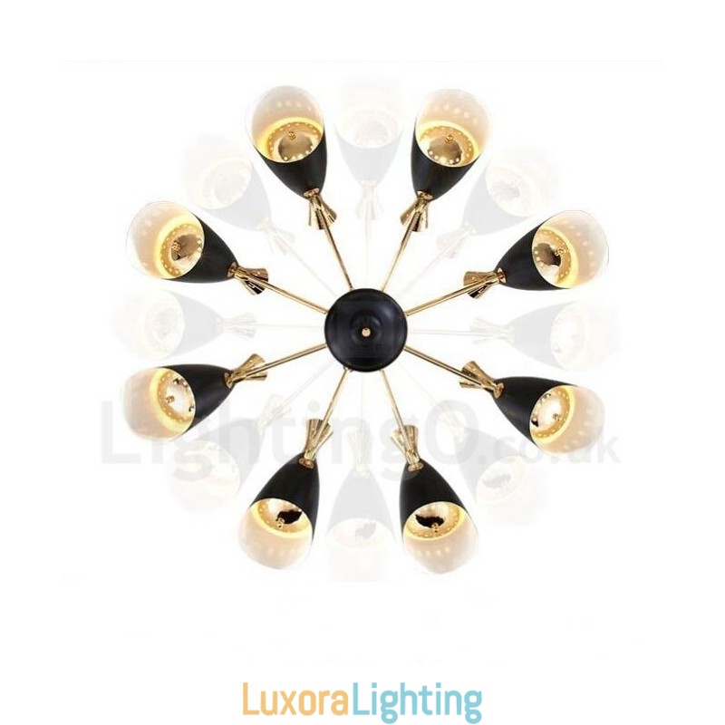 Designer Touch Decorative Modern Contemporary 8 Light Chandelier Lamp