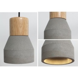Designer Touch Decorative Single Light Modern Contemporary Wood Concrte Pendant Light
