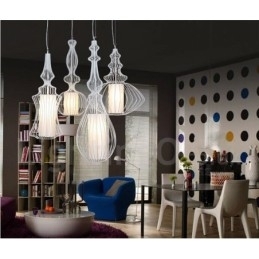 Designer Touch Decorative Country Vintage Metal Vase Shape Pendant Light