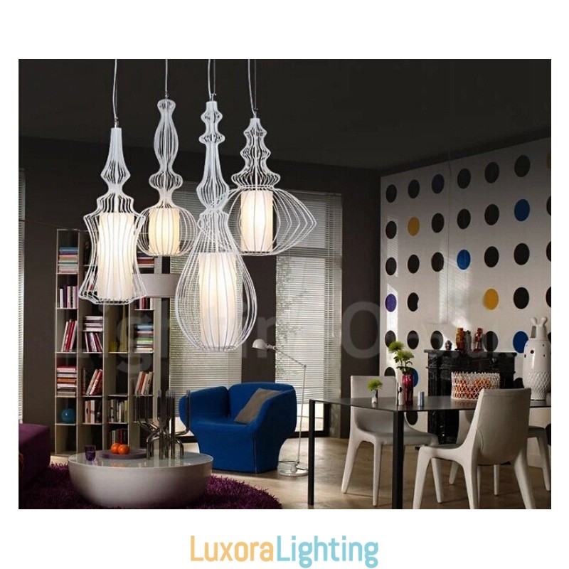 Designer Touch Decorative Country Vintage Metal Vase Shape Pendant Light