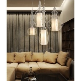 Designer Touch Decorative Country Vintage Metal Vase Shape Pendant Light