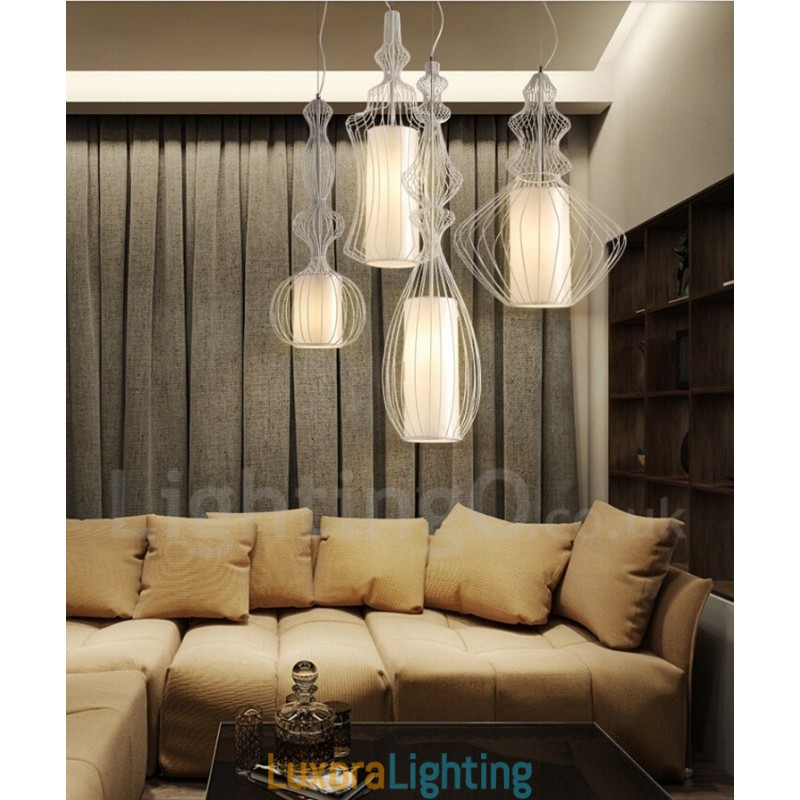 Designer Touch Decorative Country Vintage Metal Vase Shape Pendant Light