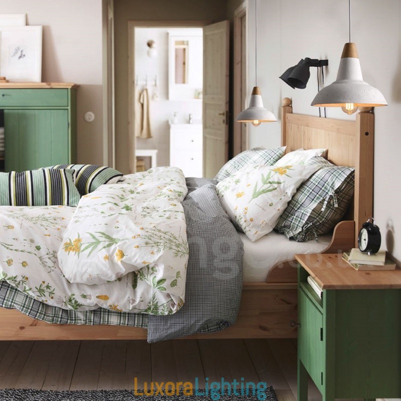 Designer Touch Decorative Modern Contemporary 1 Light Wood Concrte Pendant Light