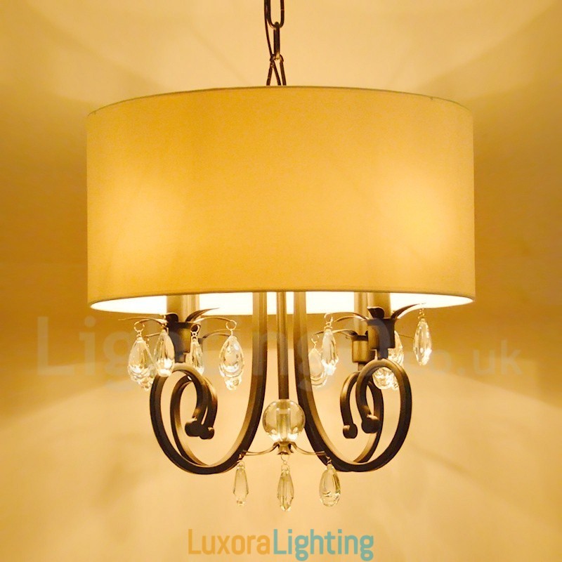 Designer Touch Decorative Rustic Lodge Metal Drum Pendant Light