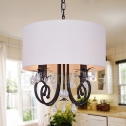 Designer Touch Decorative Rustic Lodge Metal Drum Pendant Light