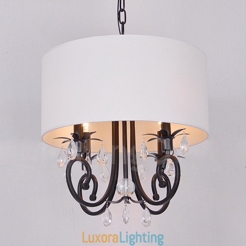 Designer Touch Decorative Rustic Lodge Metal Drum Pendant Light