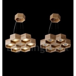 Designer Touch Decorative 6 Light Wood Modern Contemporary Pendant Light