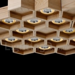 Designer Touch Decorative 12 Light Wood Modern Contemporary Pendant Light