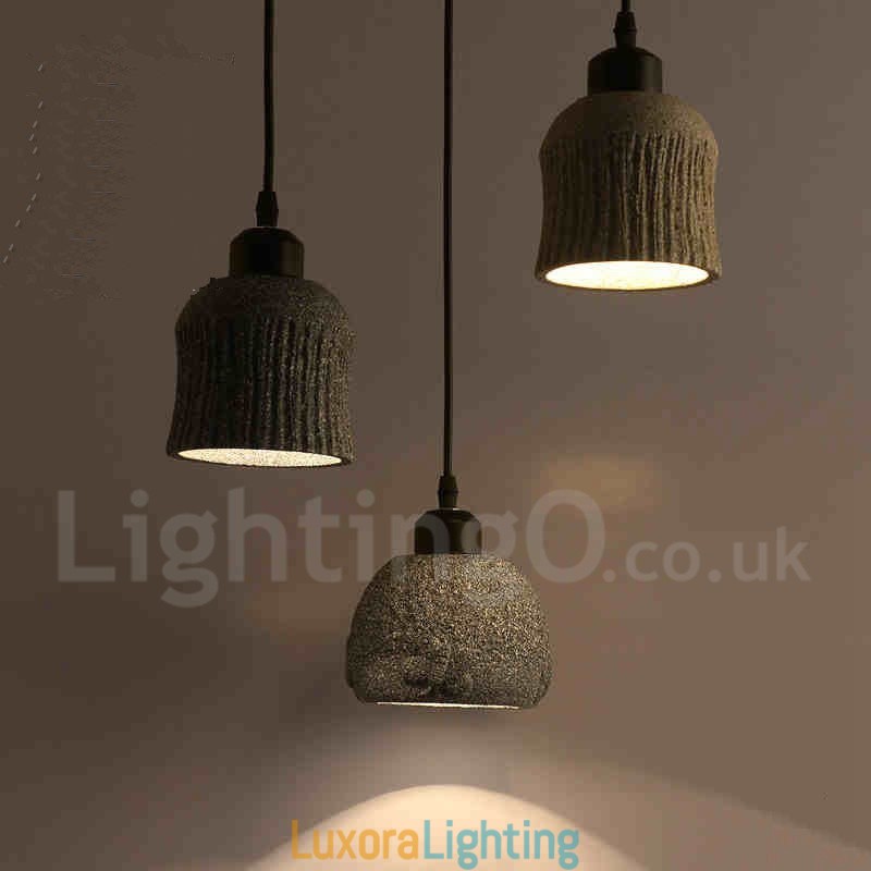 Designer Touch Decorative Retro Vintage Wood Concrte Pendant Light