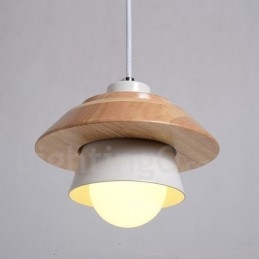 Designer Touch Decorative Metal Wood 1 Light Pendant Light