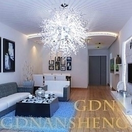 Designer Touch Decorative Modern Lantern Globe Crystal Chrome Metal Flush Mount