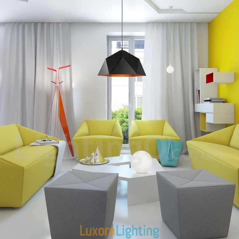 Designer Touch Decorative Black 1 Light Modern Contemporary Pendant Light