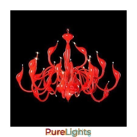 Designer Touch Decorative Modern Chandelier Light 24 Lights G4 Red Painting