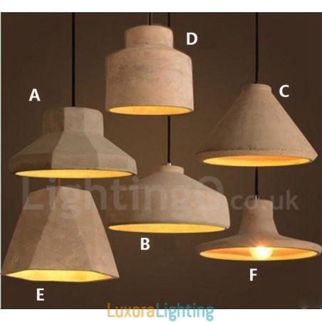 Designer Touch Decorative Modern Contemporary Concrte Single Light Pendant Light