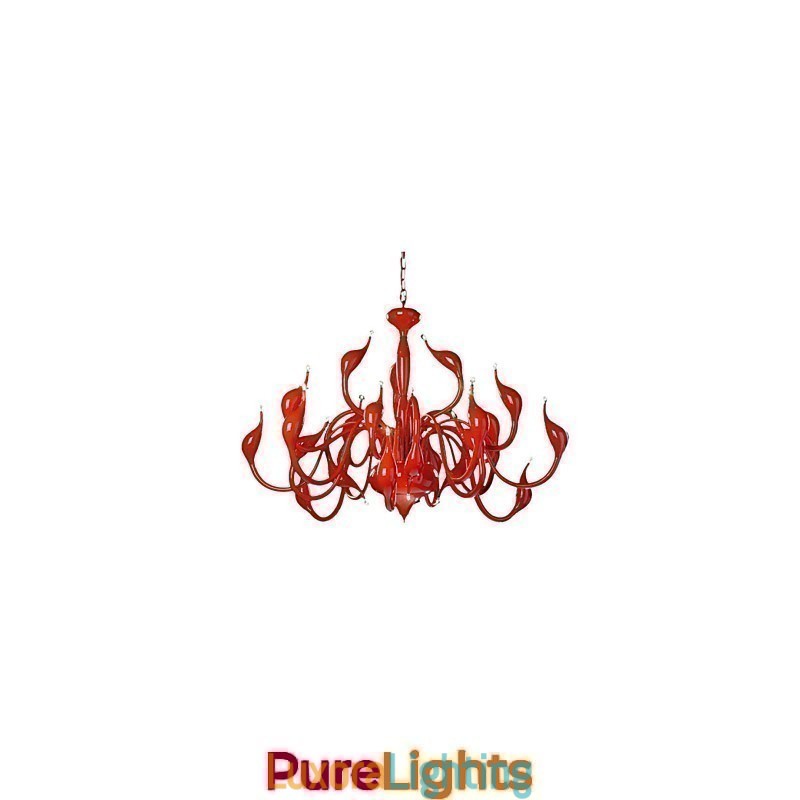 Designer Touch Decorative Modern Chandelier Light 24 Lights G4 Red Painting