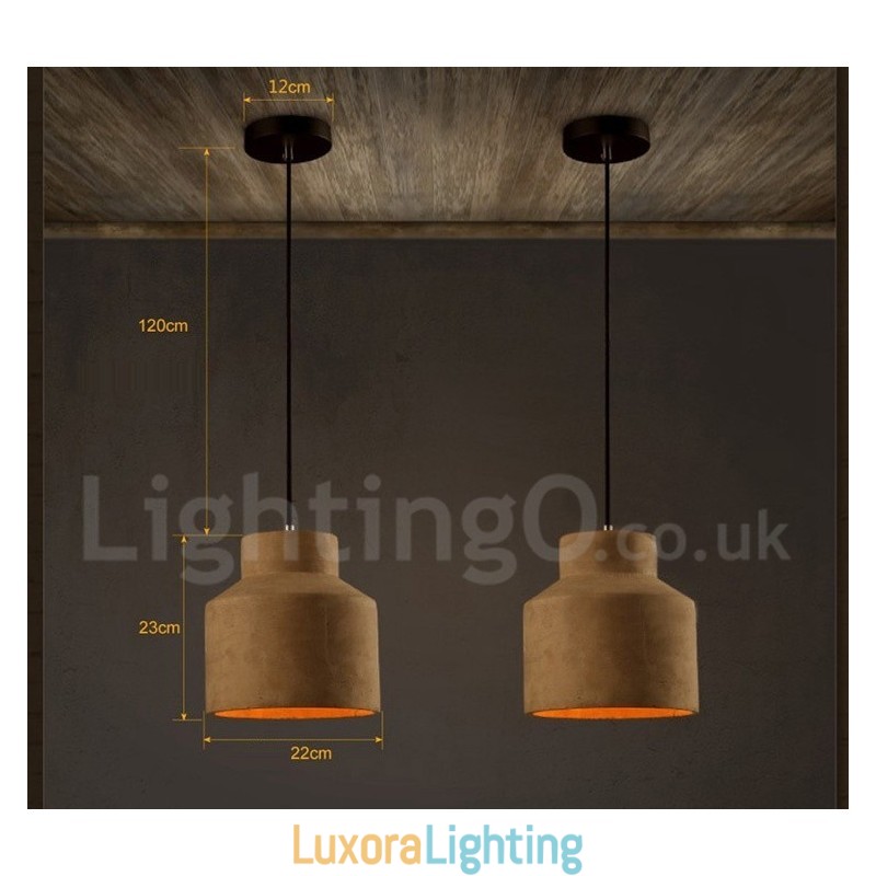 Designer Touch Decorative Modern Contemporary Concrte Single Light Pendant Light