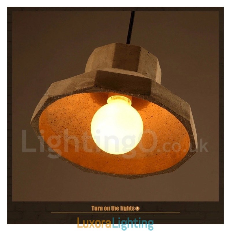 Designer Touch Decorative Modern Contemporary Concrte Single Light Pendant Light