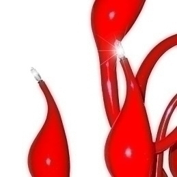 Designer Touch Decorative Modern Chandelier Light 24 Lights G4 Red Painting