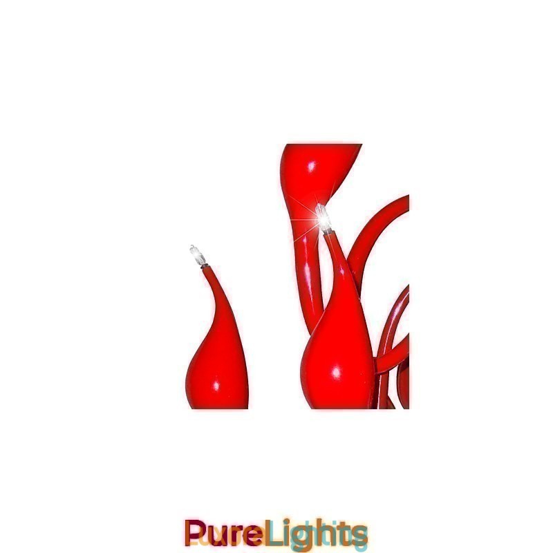 Designer Touch Decorative Modern Chandelier Light 24 Lights G4 Red Painting