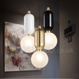 Designer Touch Decorative Modern Contemporary Pendant Light with Glass Shade
