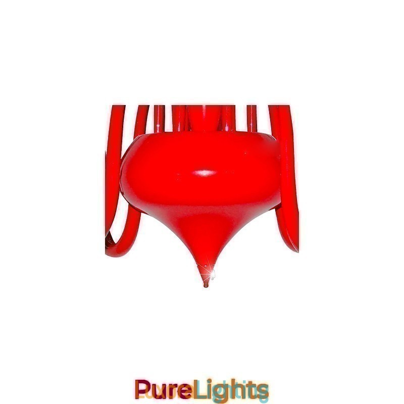 Designer Touch Decorative Modern Chandelier Light 24 Lights G4 Red Painting