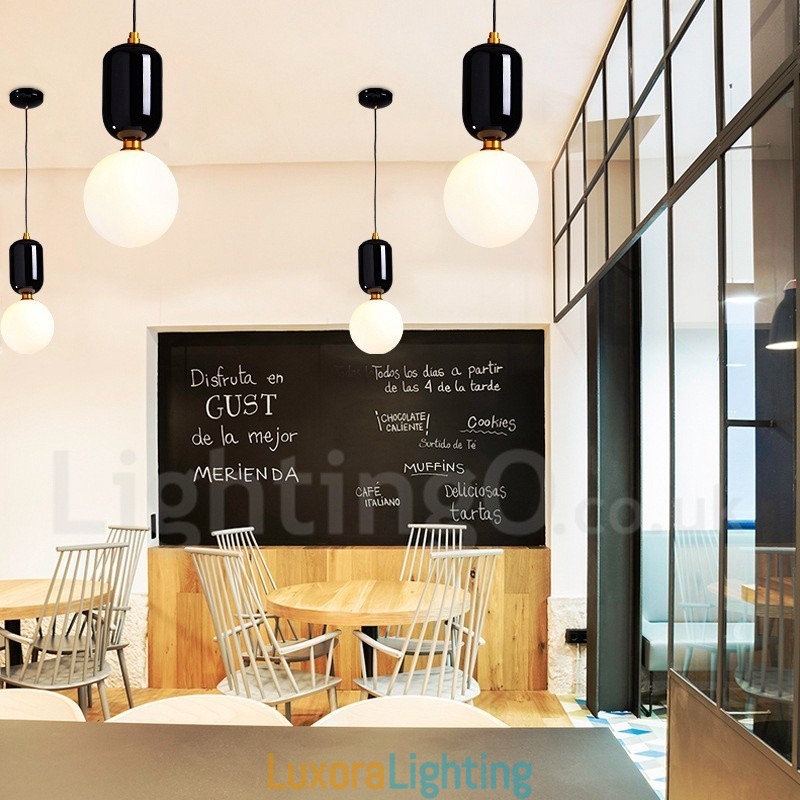 Designer Touch Decorative Modern Contemporary Pendant Light with Glass Shade