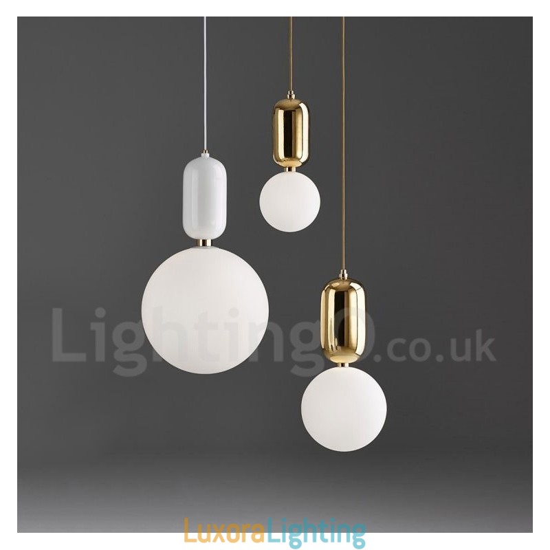 Designer Touch Decorative Modern Contemporary Pendant Light with Glass Shade