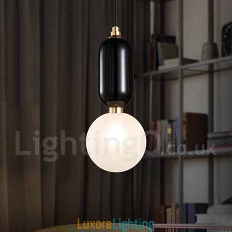 Designer Touch Decorative Modern Contemporary Pendant Light with Glass Shade