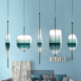 Designer Touch Decorative Modern Contemporary Gradient Color Pendant Light with Glass Shade
