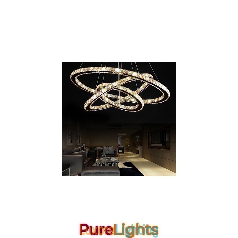 Designer Touch Decorative Ceiling Lights with Fashion Style Ring Crystal Ceiling Lamp