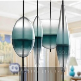 Designer Touch Decorative Modern Contemporary Gradient Color Pendant Light with Glass Shade