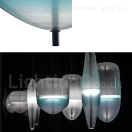 Designer Touch Decorative Modern Contemporary Gradient Color Pendant Light with Glass Shade