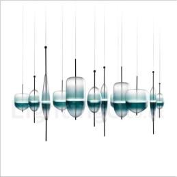 Designer Touch Decorative Modern Contemporary Gradient Color Pendant Light with Glass Shade
