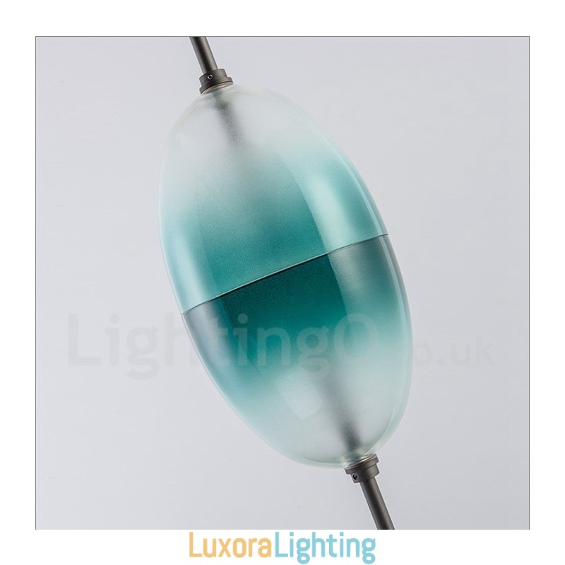 Designer Touch Decorative Modern Contemporary Gradient Color Pendant Light with Glass Shade