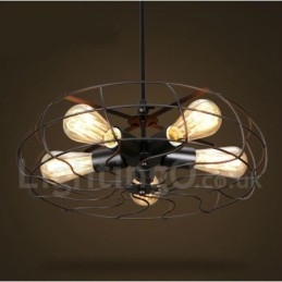Designer Touch Decorative Retro Vintage 5 Light Pendant Light