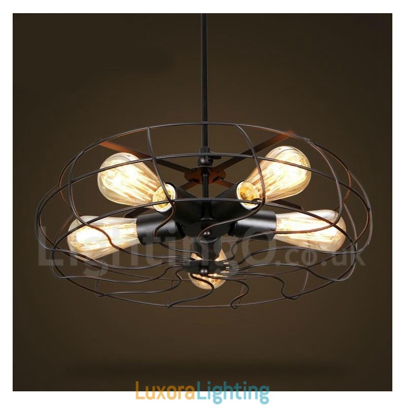 Designer Touch Decorative Retro Vintage 5 Light Pendant Light