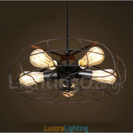 Designer Touch Decorative Retro Vintage 5 Light Pendant Light