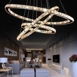 Designer Touch Decorative Ceiling Lights with Fashion Style Ring Crystal Ceiling Lamp