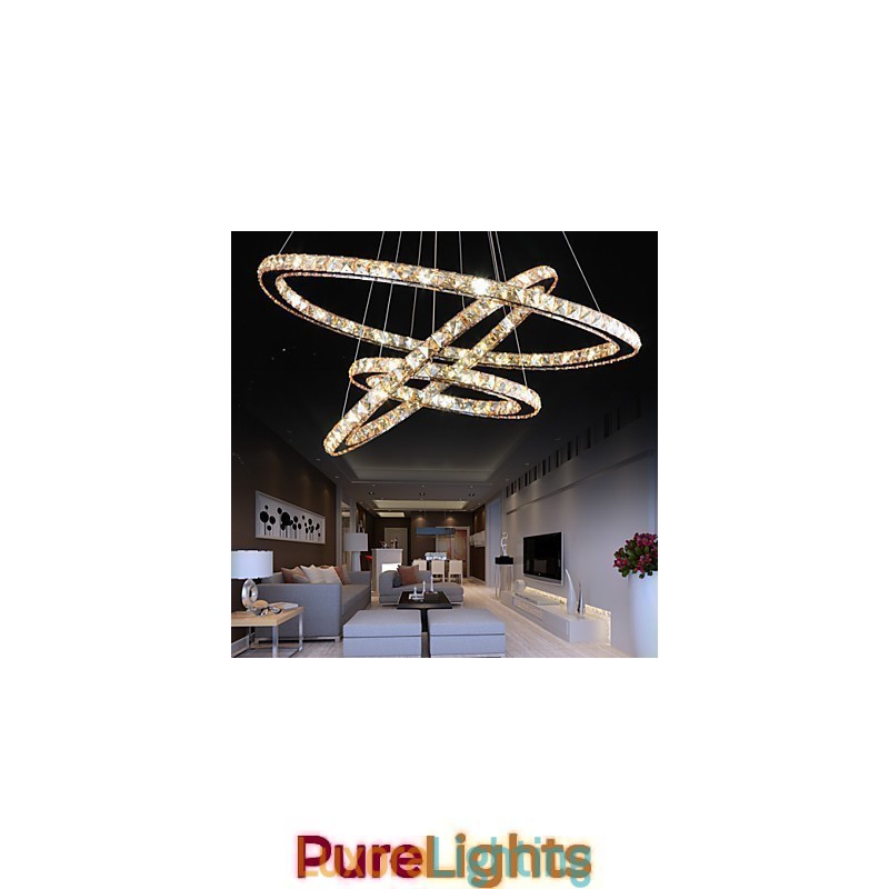 Designer Touch Decorative Ceiling Lights with Fashion Style Ring Crystal Ceiling Lamp