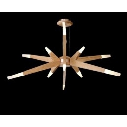 Designer Touch Decorative Modern Contemporary Wood 12 Light Pendant Light