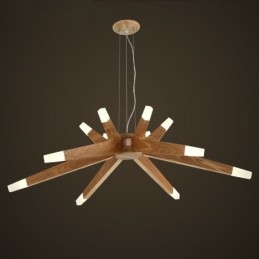 Designer Touch Decorative Modern Contemporary Wood 12 Light Pendant Light