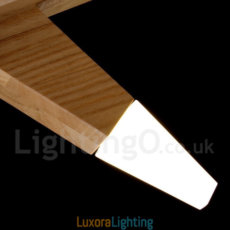 Designer Touch Decorative Modern Contemporary Wood 12 Light Pendant Light